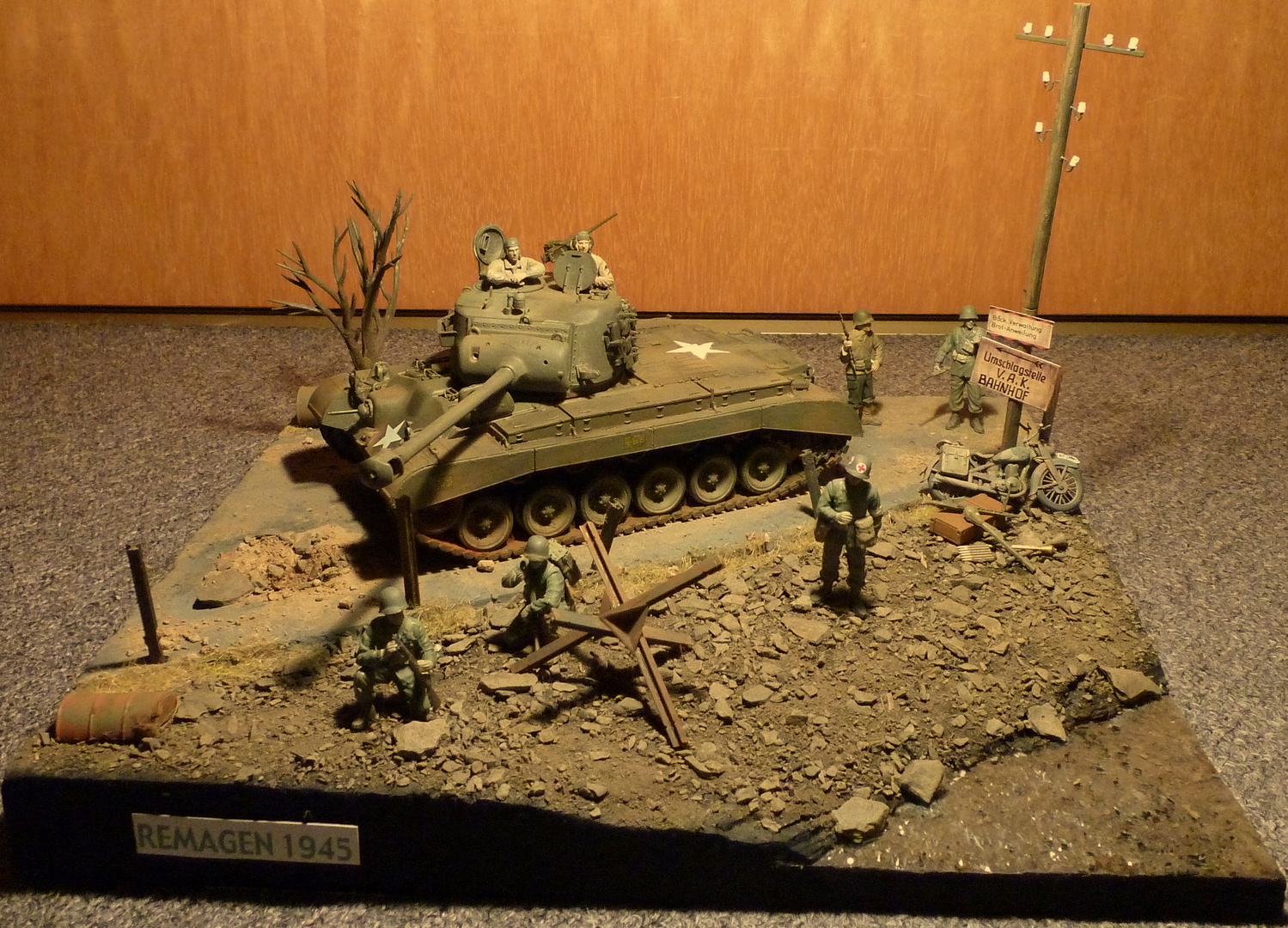 Remagen 1945 - Diorama mit M-26 Pershing