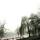 Remich an der Mosel in Winternebel