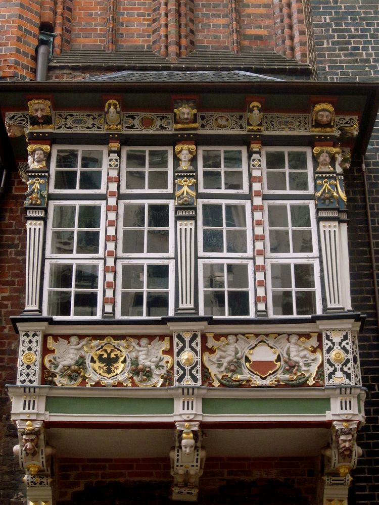 Renaissance-Erker am Rathaus Lübeck