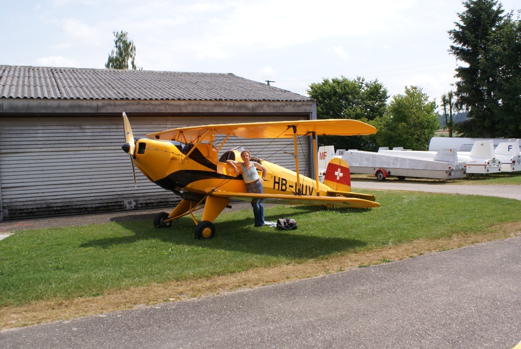 Renato mit der Bücker Jungmann