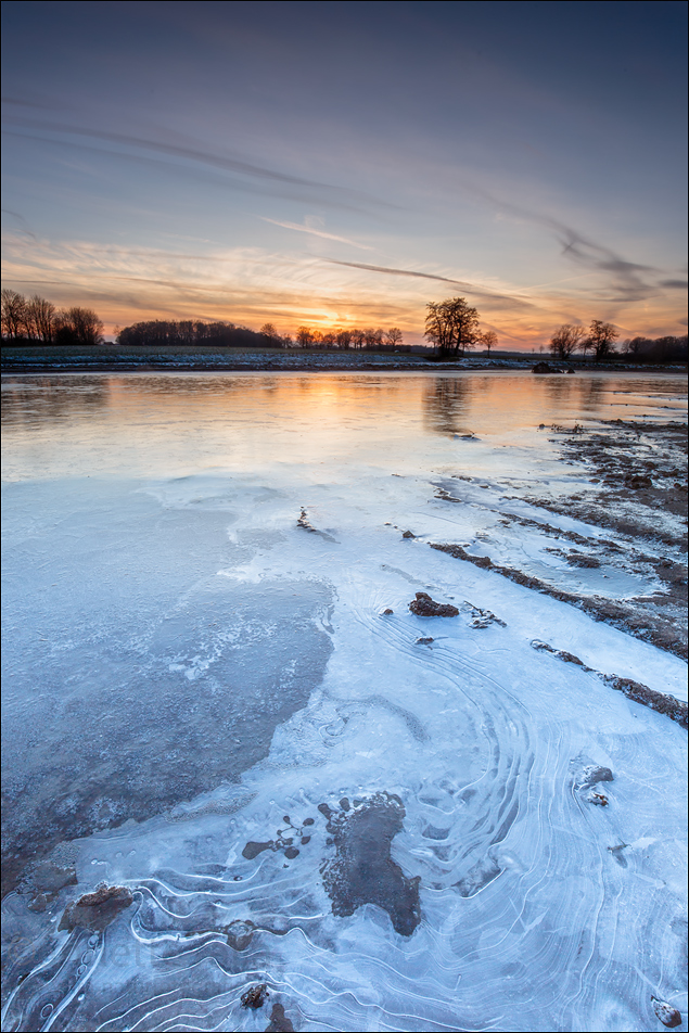 Renaturierte Aa im Winter