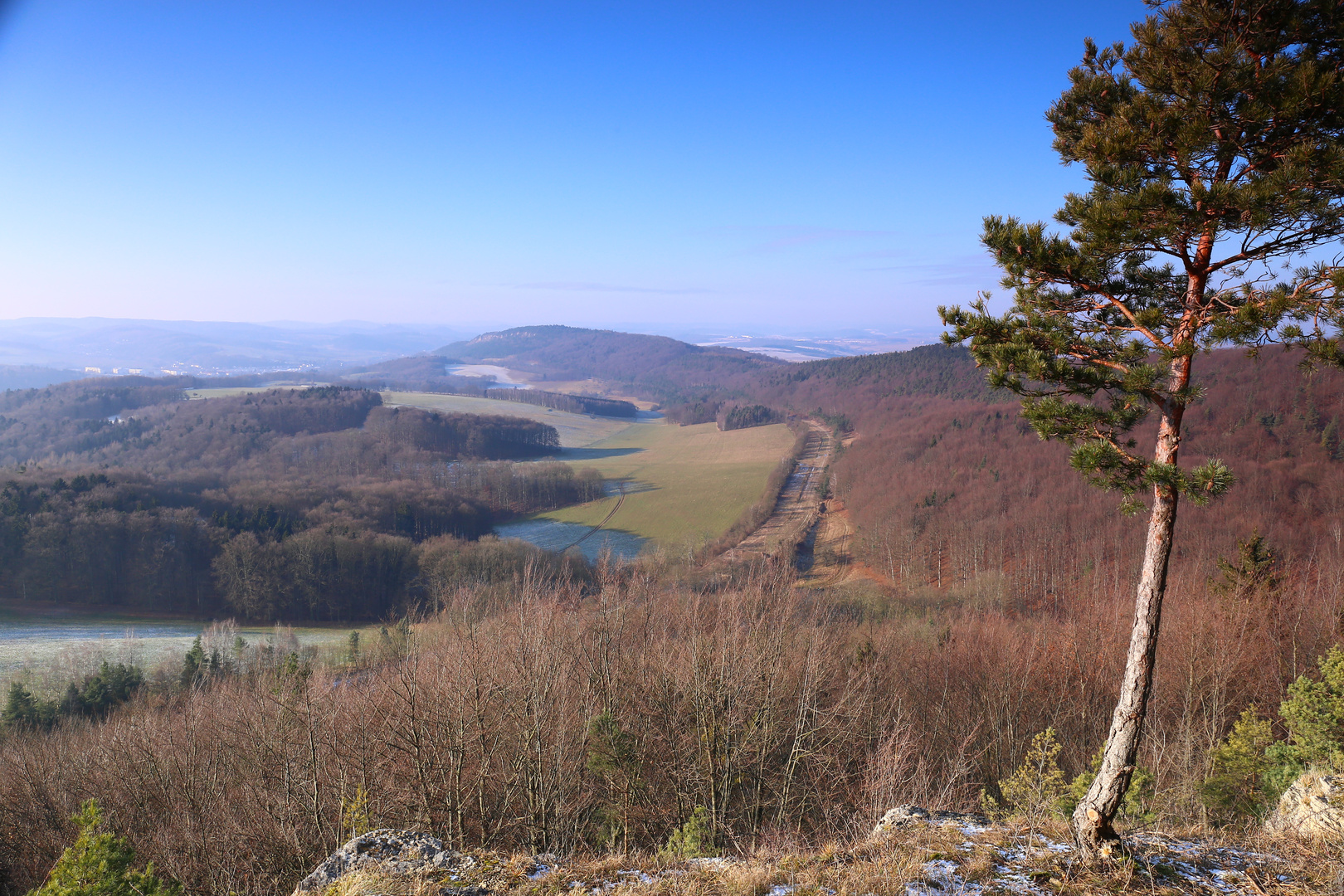 Renaturierung - Blick auf den alten Verlauf der A 5 bei Eisenach