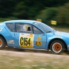 Renaul Alpine bei der Rallye Deutschland auf der Panzerplatte