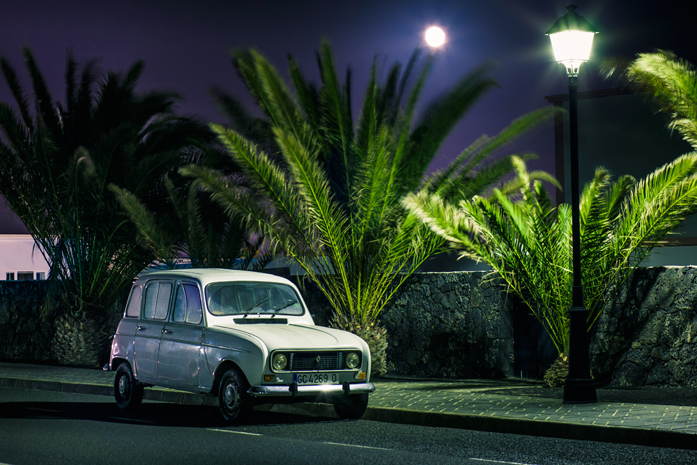 Renault R4 in the streets of Lanzarote