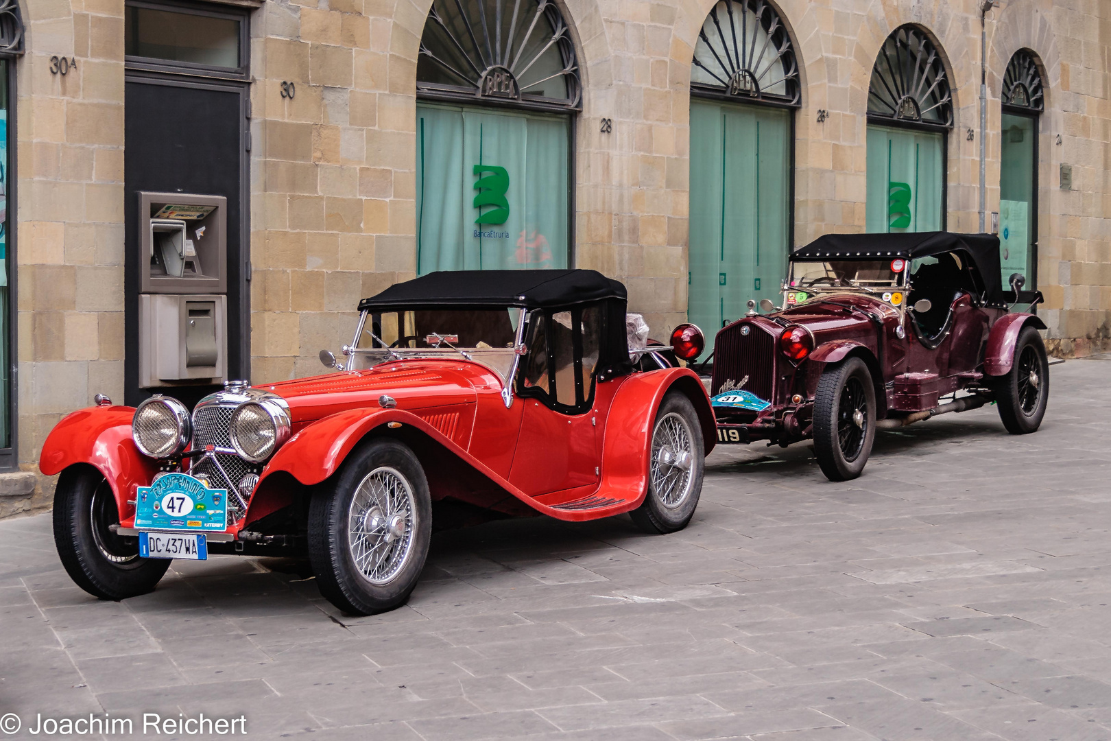Rencontre de voitures anciennes à Sansepolcro/Toscane