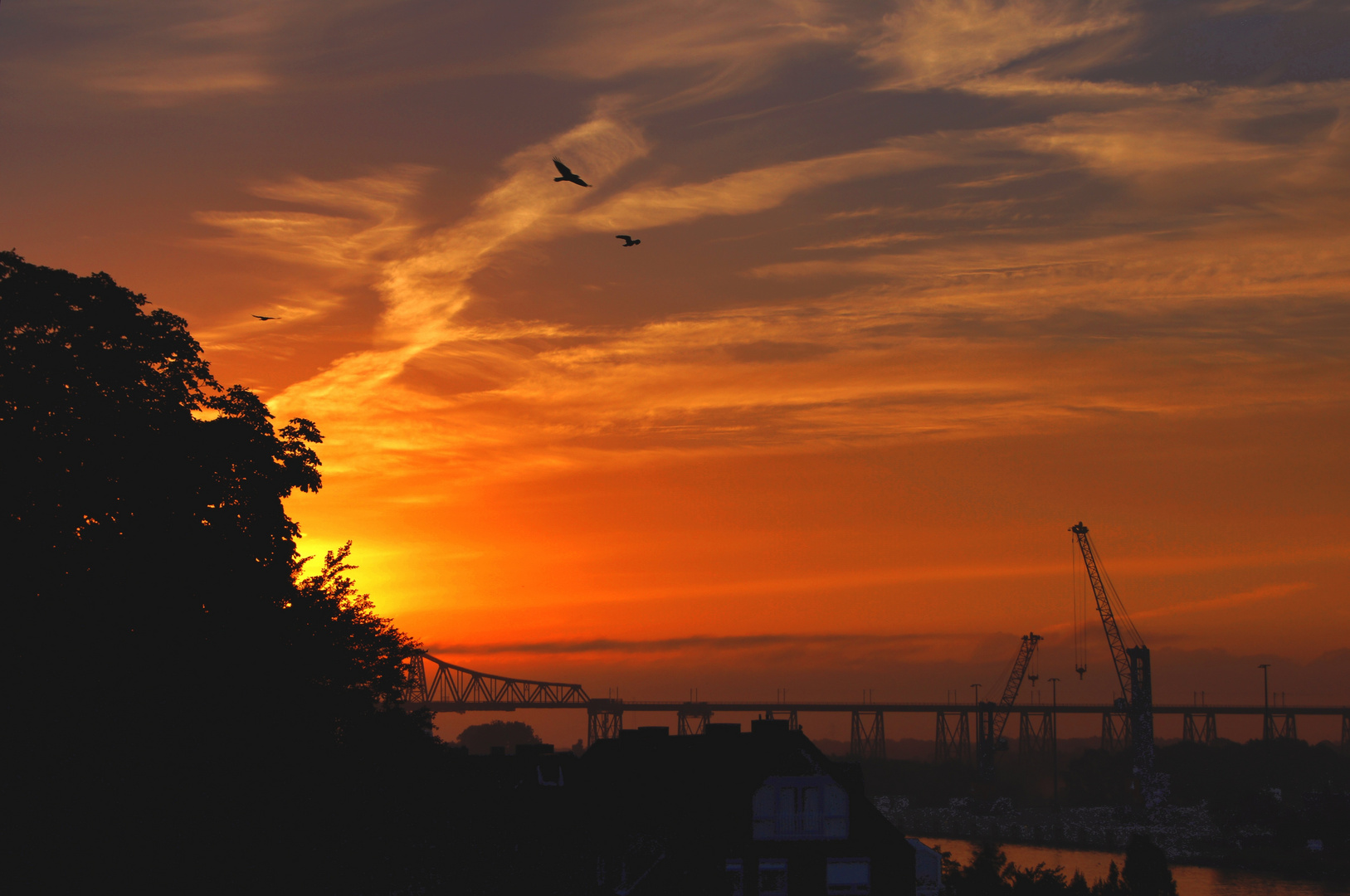 Rendsburg at sunrise