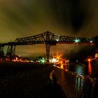 Rendsburger Hochbrücke bei Nacht