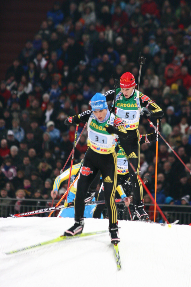 Rennszene beim WTC Biathlon auf Schalke 2008