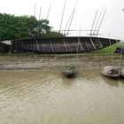 repairing a boat