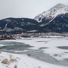 Reschensee im Winter