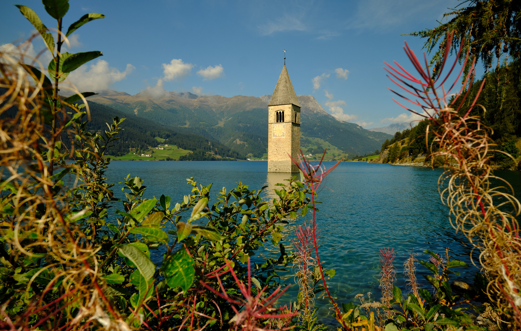 Reschensee in Bilderbuchstimmung