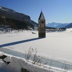 Reschensee mit Kirchturm