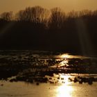 Reservebecken am Alfsee am Abend