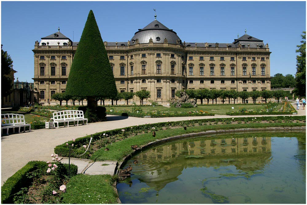 Residenz und Hofgarten in Würzburg