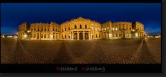 Residenz Würzburg bei Nacht 360°