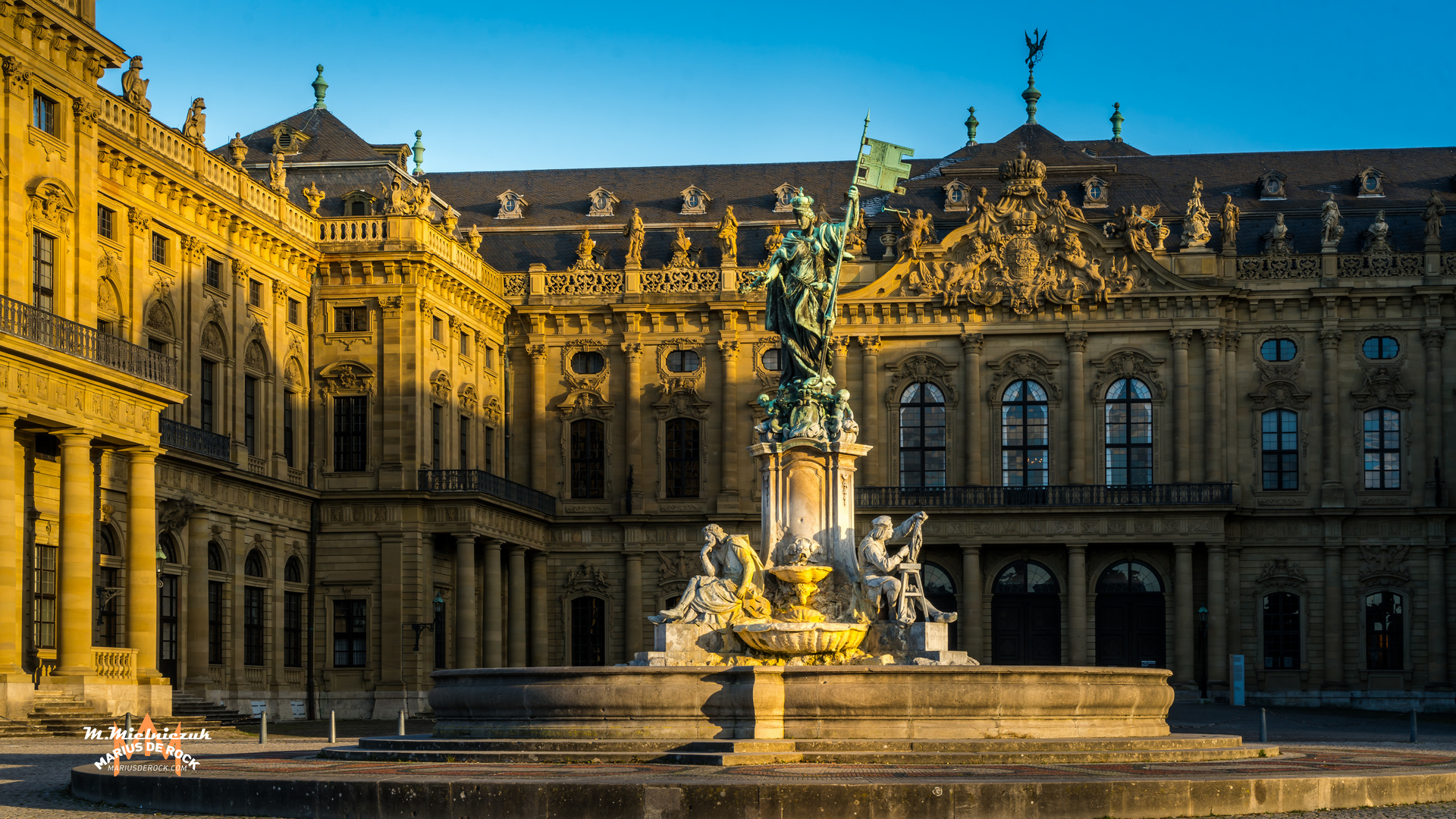 Residenz Würzburg beim Sonnenuntergang