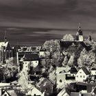 Residenzschloss Altenburg und Altstadt im Monochron-Modus 