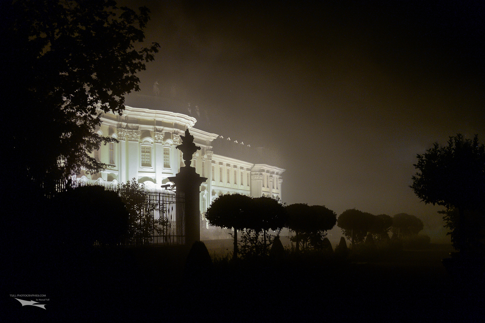 Residenzschloss Ludwigsburg im Nebel