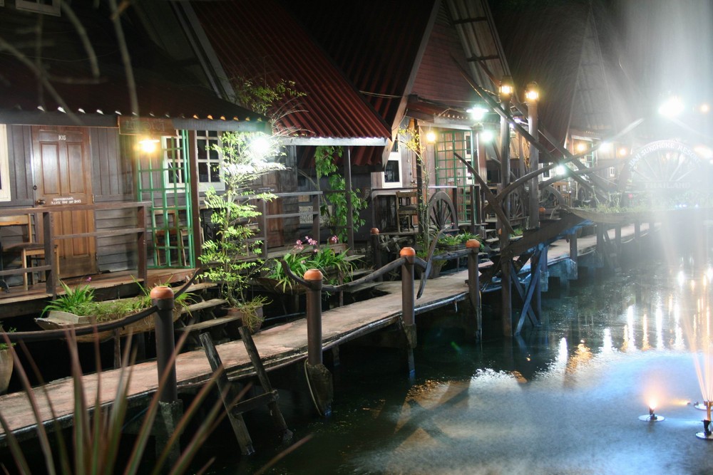 Resort in Thailand am Floating Market in Dumnoen Saduak