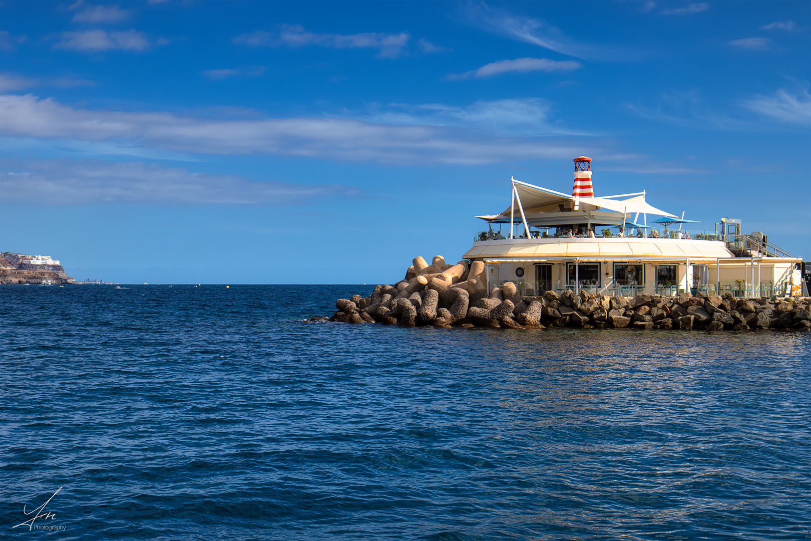 Restaurant beim Leuchtturm von Puerto de Mogan