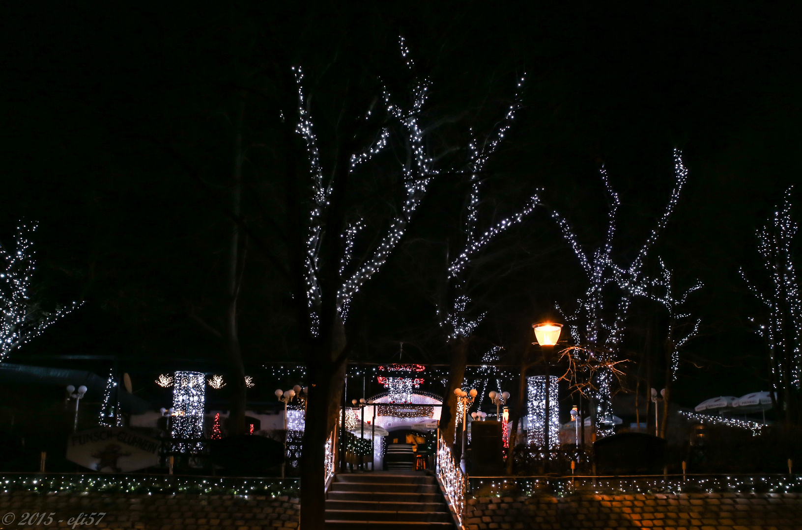 Restaurant Weihnachtsbeleuchtung