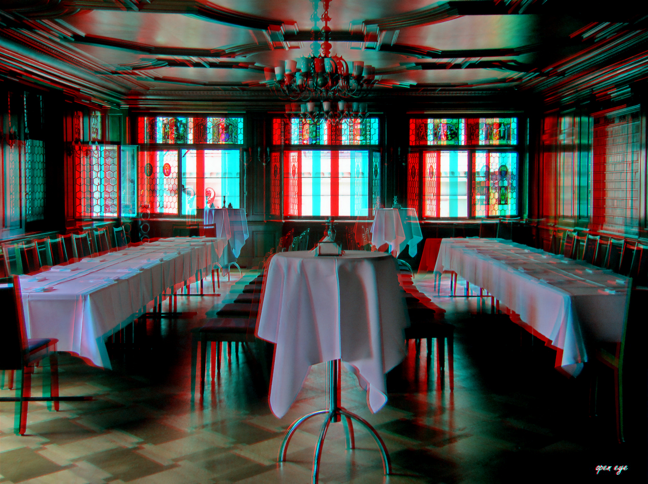 Restaurant zur Waag Zürich - Anaglyphe