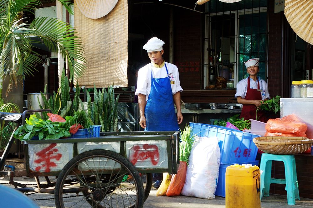 Restaurantküche in Jinghong