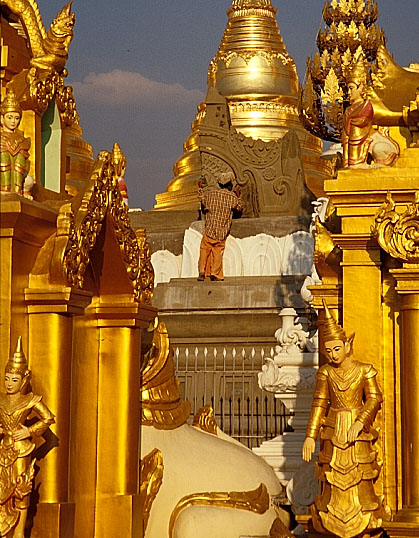 Restaurateur in der Shwedagon Pagode