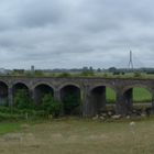 Reste der alten Eisenbahnbrücke bei Wesel