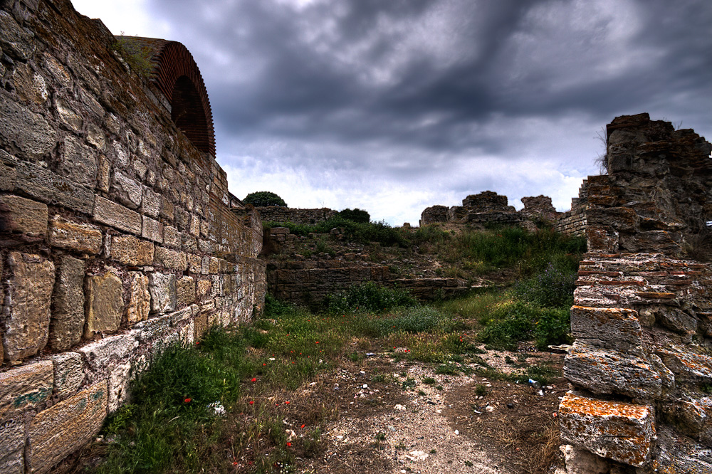 Reste der Altstadt Mauer von Nessebar