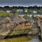 Reste des U-Boot Bunkers im Finkenwerder Hafens