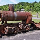 Reste einer Schmalspurlokomotive