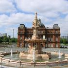 Restored fountain at Glasgow Green Scotland