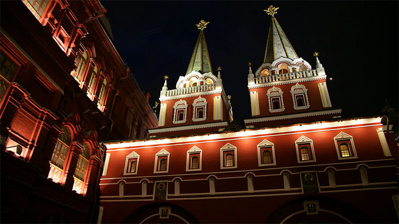 Resurrection (Iverski) Gate, from Red Square, Moscow / RUS