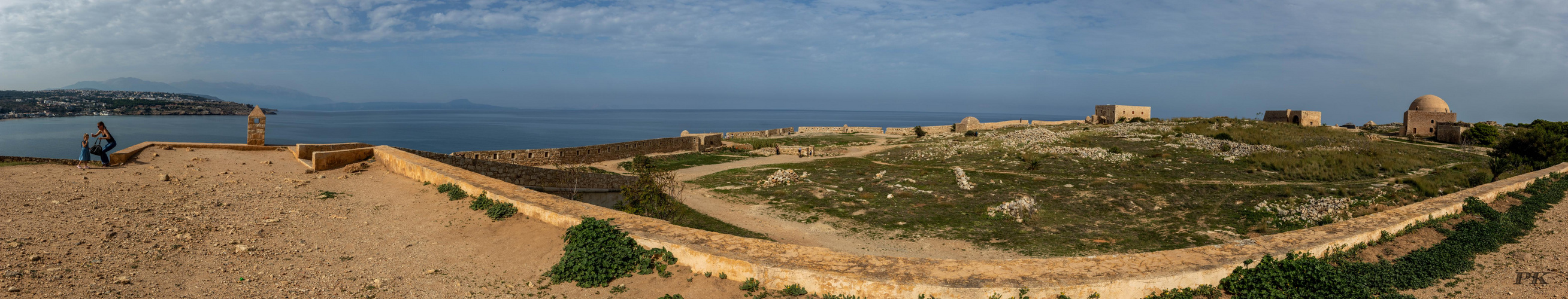 Rethymnon, Blick von der Fortezza auf das kretische Meer.