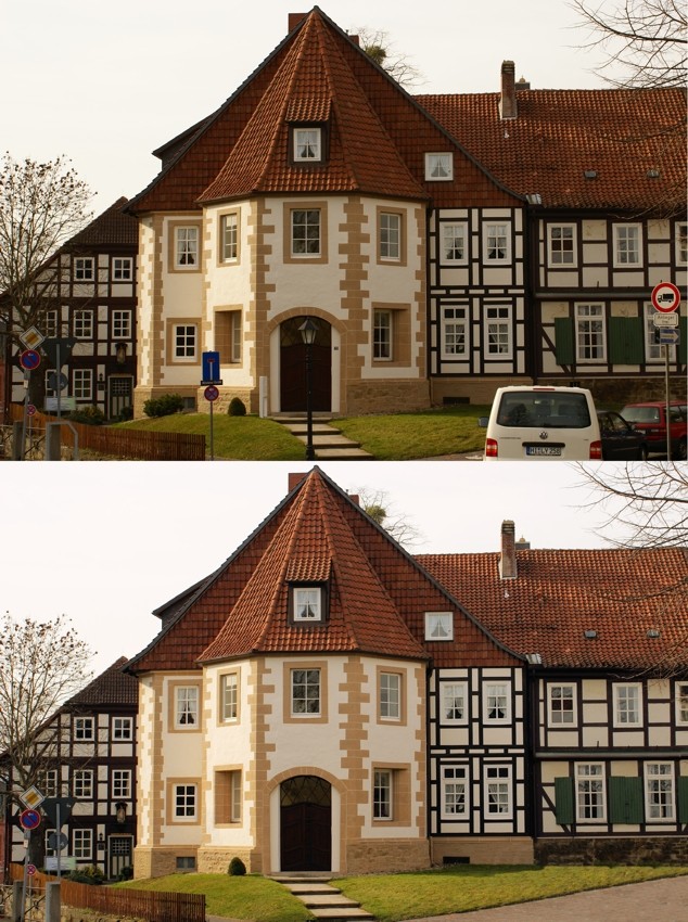 Retouchiert - Gebäude in Hildesheim