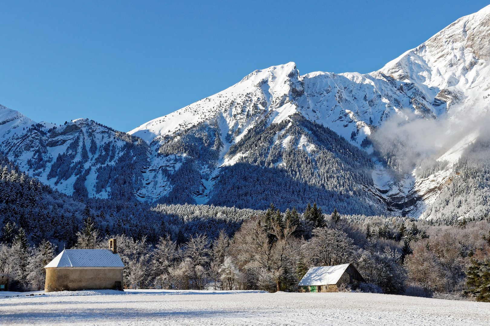 Retour de la neige sur les Hautes-Alpes.