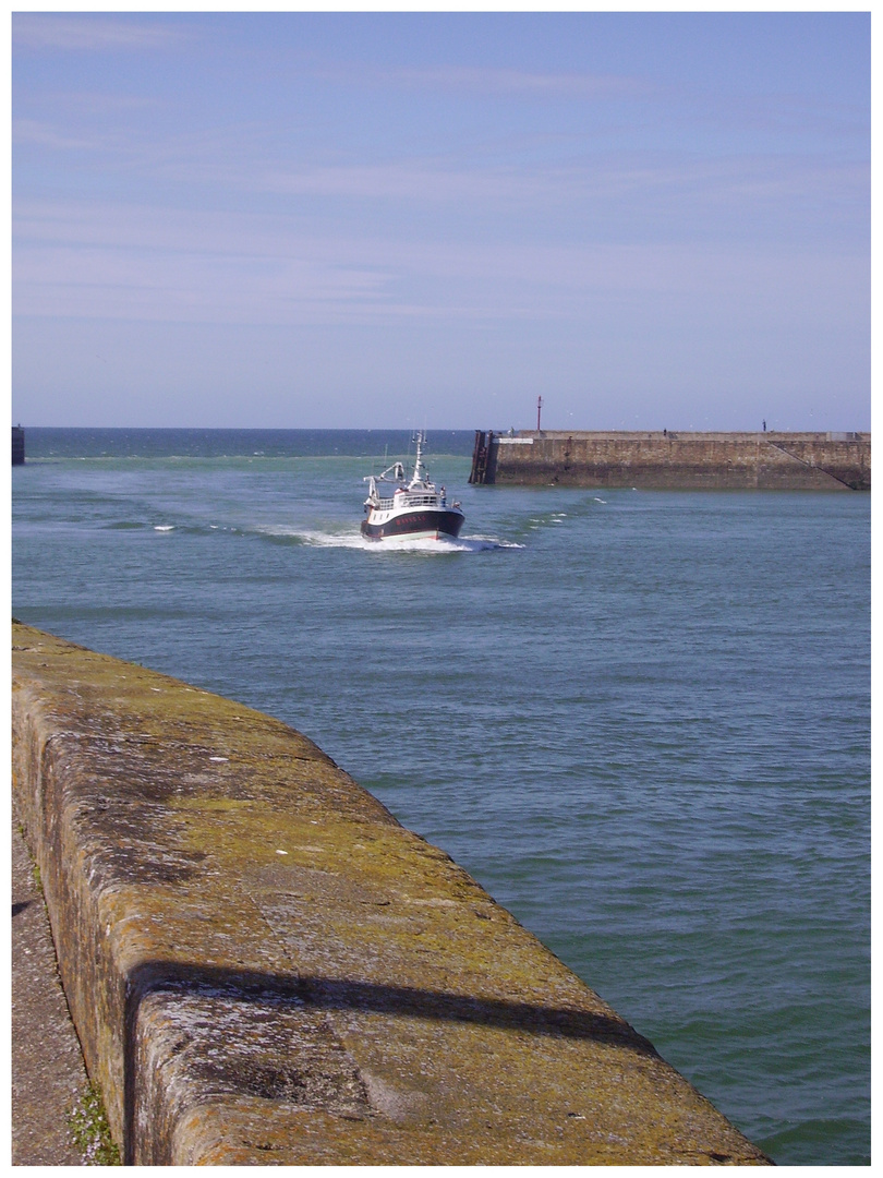 Retour de pêche en mer.