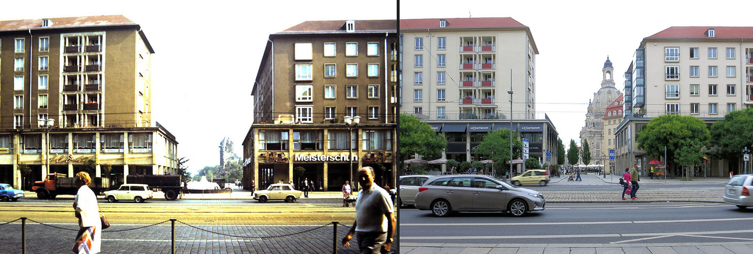 Retrospektive: Wilsdruffer Straße 1982 und 2015