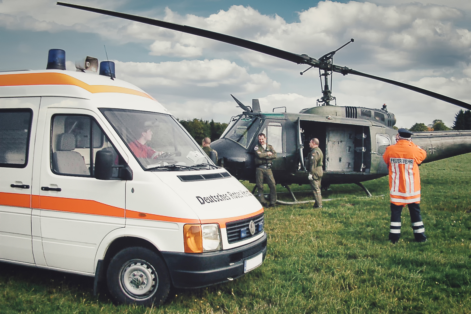 Rettung mit der Bell UH-1 der Bundeswehr