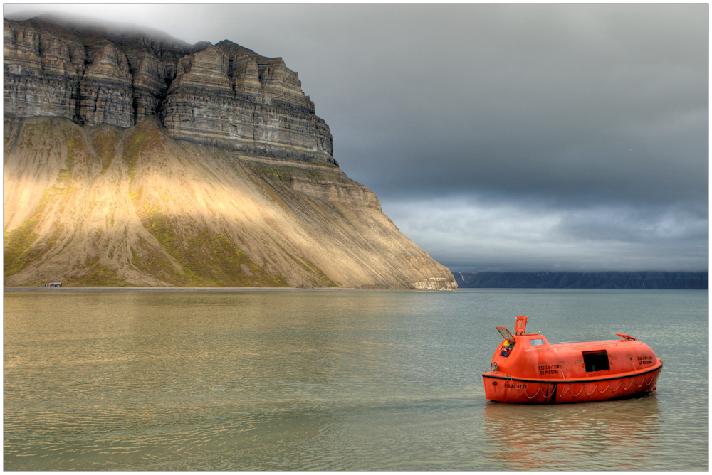 Rettungsboot der M/V Polar Star...