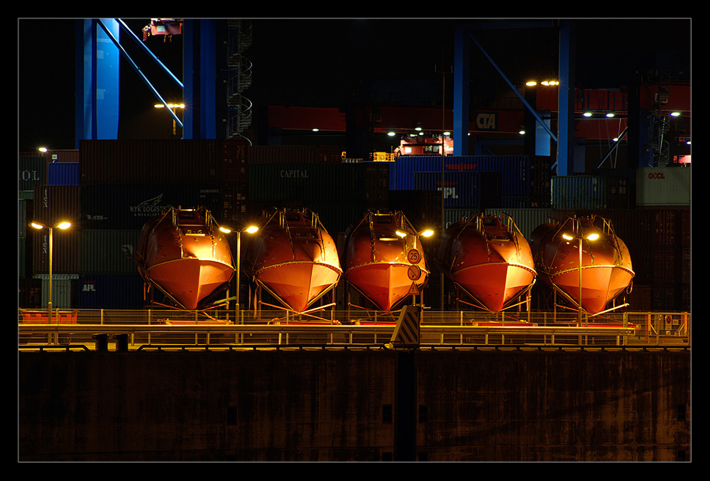 Rettungsboote am CTA