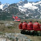 Rettungsdienst am Mittagessen