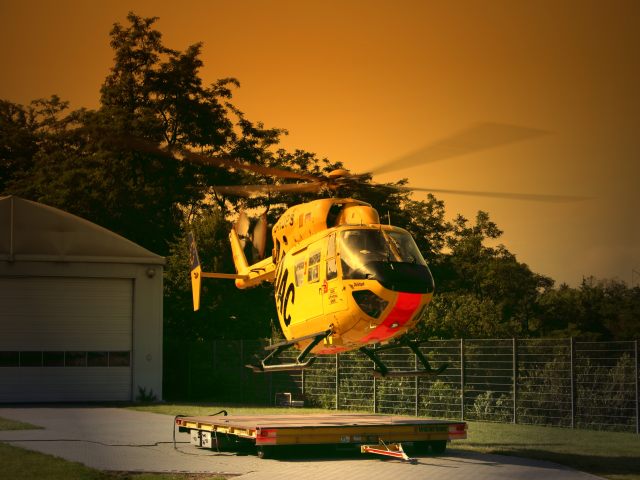 Rettungshubschrauber beim Start