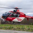 Rettungshubschrauber Christoph 64 der Drf Luftrettung an seiner Basis in Angermünde