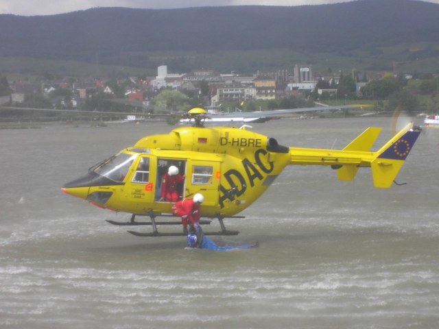 Rettungshubschrauber im Trainingseinsatz