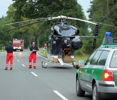 Rettungshubschrauber nach Unfall nicht mehr flugfähig