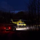 Rettungshubschrauber Nachtlandung