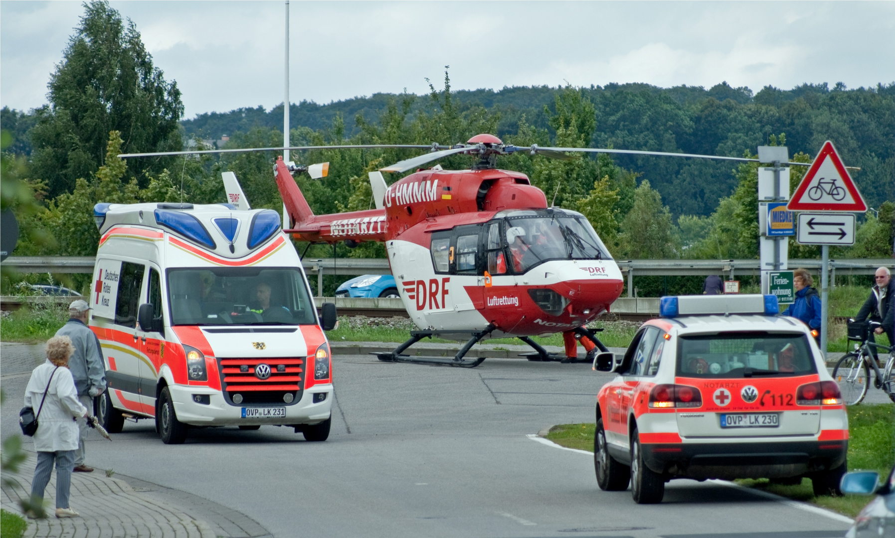 Rettungskräfte im Einsatz