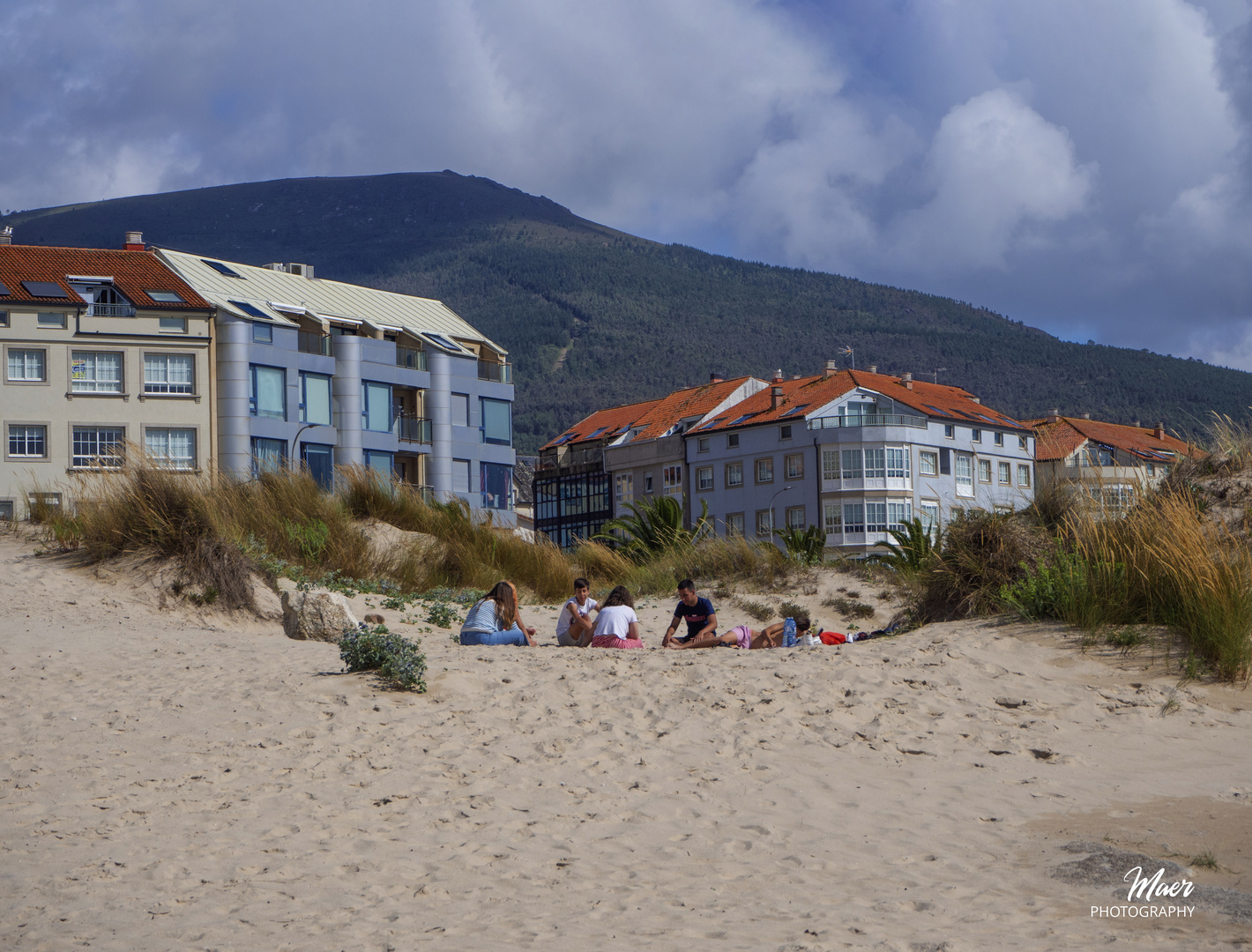 Reunión en las dunas de Portosín.